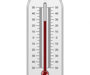 Meteorology thermometer isolated. Vector illustration